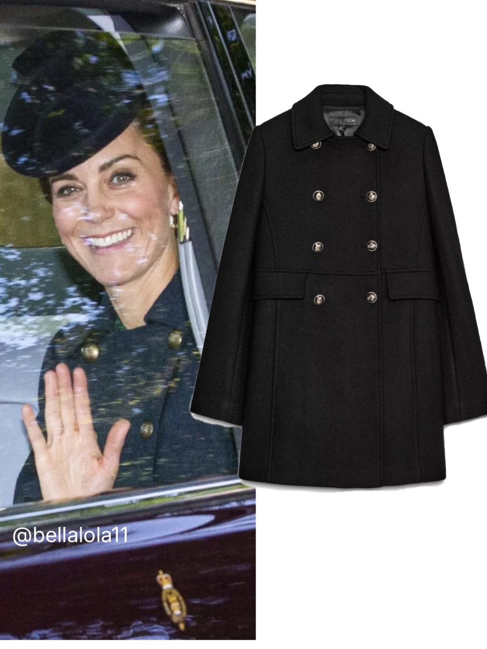 KATE MIDDLETON DOUBLE BREASTED COAT